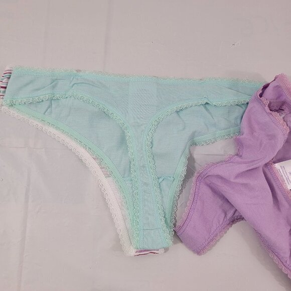 Secret Treasures Cotton Blend 3-Pack Multi-Color Women's Thong - Size Small - Picture 9 of 16